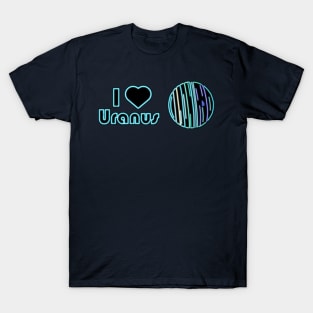 Electric Solar System I Heart Uranus T-Shirt